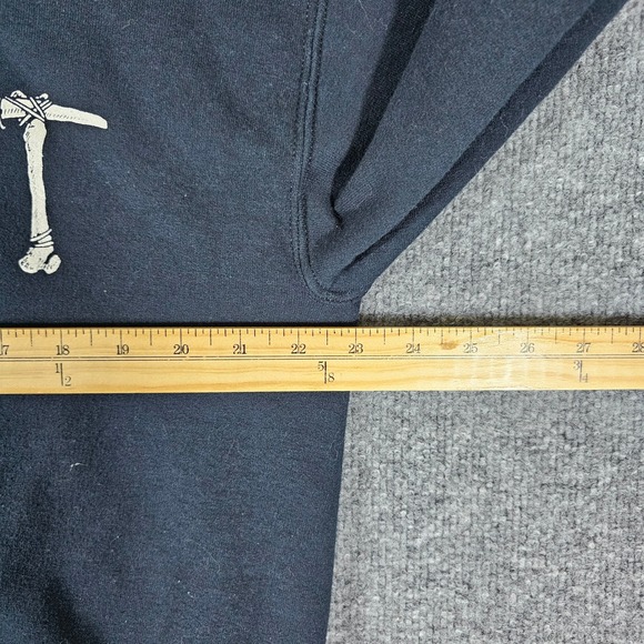 Y2K Detroit Motorcycle 2 Sided Zip Up Hooded Sweatshirt Mens Black Size L Skull‎ - Picture 5 of 6
